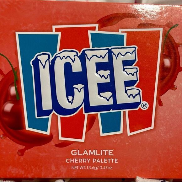 NIB Glamlite ICEE Eyeshadow Palette - Red and Pink Shades - Picture 8 of 16